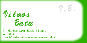 vilmos batu business card